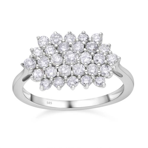 SGL zertifizierter I1 GH Diamant-Ring  in 585 Weißgold- 1 ct. image number 0