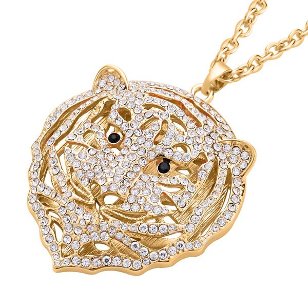 2er-Set, schwarzer und wei&szlig;er Kristall-Anh&auml;nger mit Kette und Ohrringe - 6 ct. image number 4