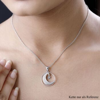 Mondlicht Magie Anh&auml;nger in platiniertem Silber