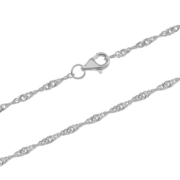 Singapurkette, 925 Silber rhodiniert, ca. 50 cm image number 4