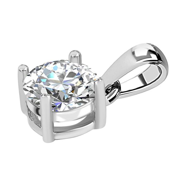 Moissanit Anh&auml;nger 925 Silber platiniert ca. 0,99ct image number 3