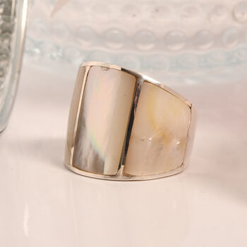 Royal Bali - Perlmutt Ring, 925 Silber (Gr&ouml;&szlig;e 18.00)