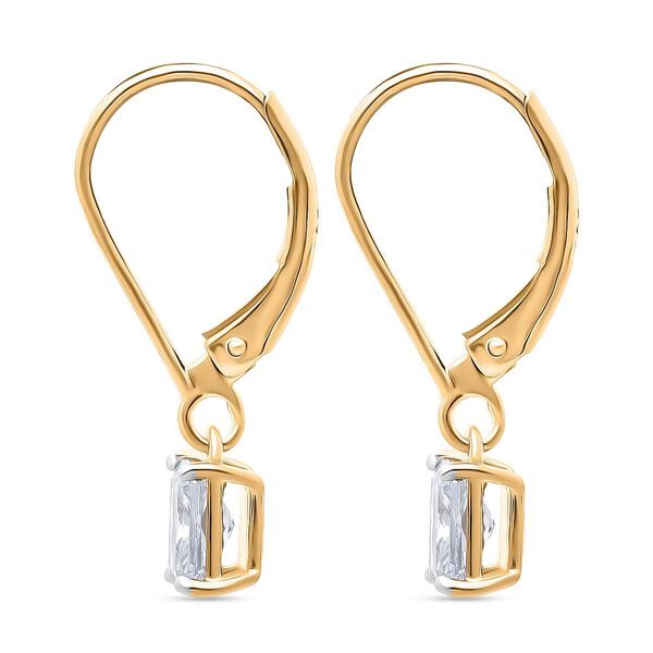 LUXURIANT SGL zertifizierte VS-GH Labor Diamant Ohrringe, 925 Silber 750 Gelbgold Vermeil - 1 ct. image number 4