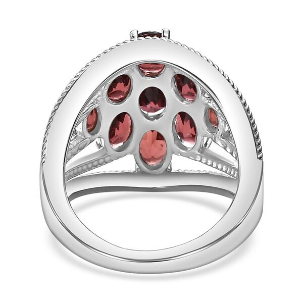 Roter Granat Ring, 316L Edelstahl (Größe 17.00) ca. 4.26 ct image number 6