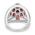 Roter Granat Ring, Edelstahl (Größe 17.00) ca. 4.26 ct image number 5