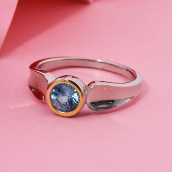 Ring und halbe Creolen mit AA blauem Zirkon