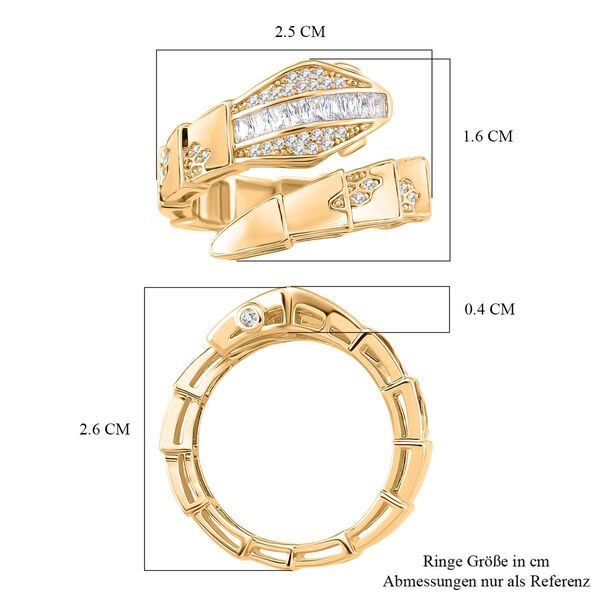 Wei&szlig;er Zirkonia Ring Nickelfreies Messing (Gr&ouml;&szlig;e 16.00) image number 6