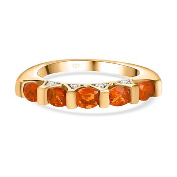 AA Salamanca Feueropal und Zirkon Ring - 0,68 ct.