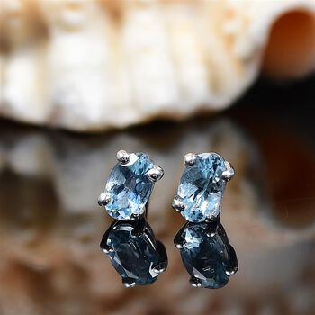 AA Santamaria Aquamarin Ohrringe 925 Silber rhodiniert ca. 0,46 ct.