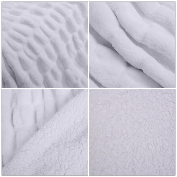 Serenity Night: Luxusdecke aus Kunstfell, Gr&ouml;&szlig;e 150x200 cm, Wei&szlig; image number 5