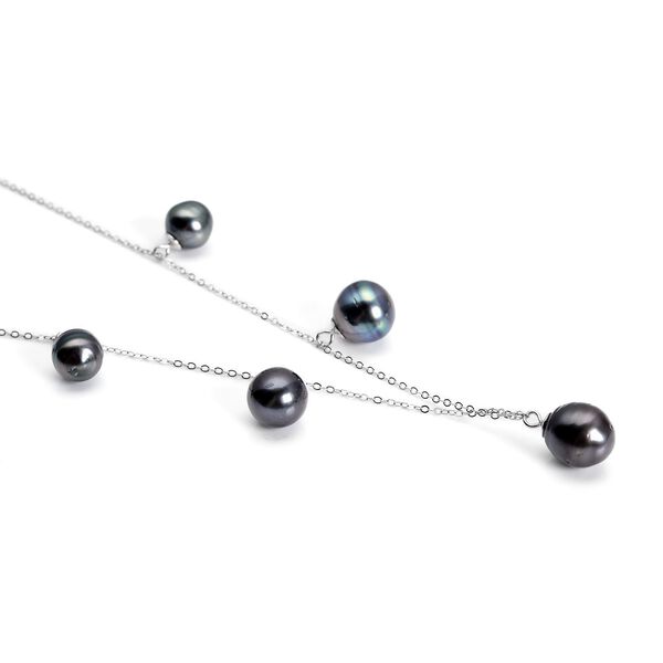 9-12 mm Tahiti-Zuchtperlen Halskette - 30 ct. image number 2