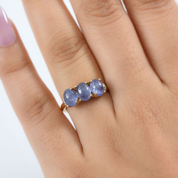 AA Tansanit und Diamant Ring - 3,31 ct. image number 3