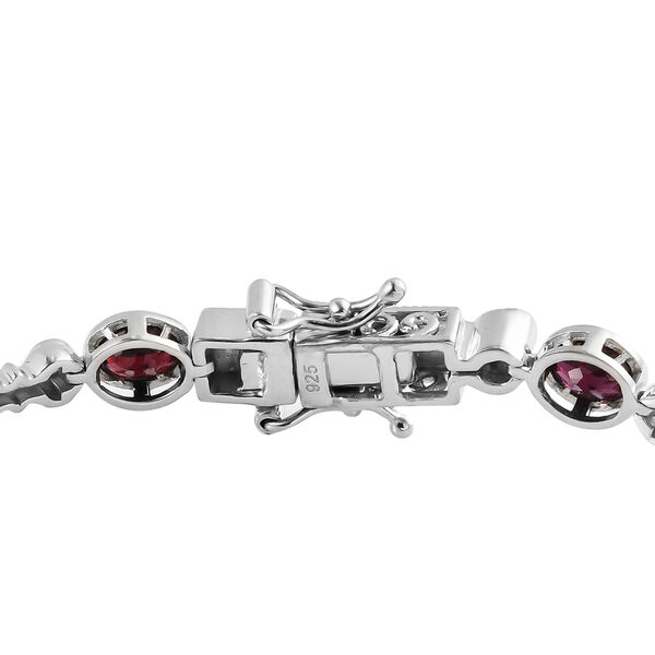 Anthill Granat und Zirkon-Armband, ca. 19 cm, 925 Silber platiniert, ca. 5,01 ct image number 3