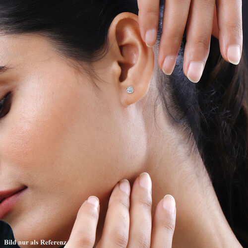 LUXURIANT DIAMOND- VS-GH Labor Diamant Ohrringe, 925 Silber platiniert - 0,35 ct. image number 3