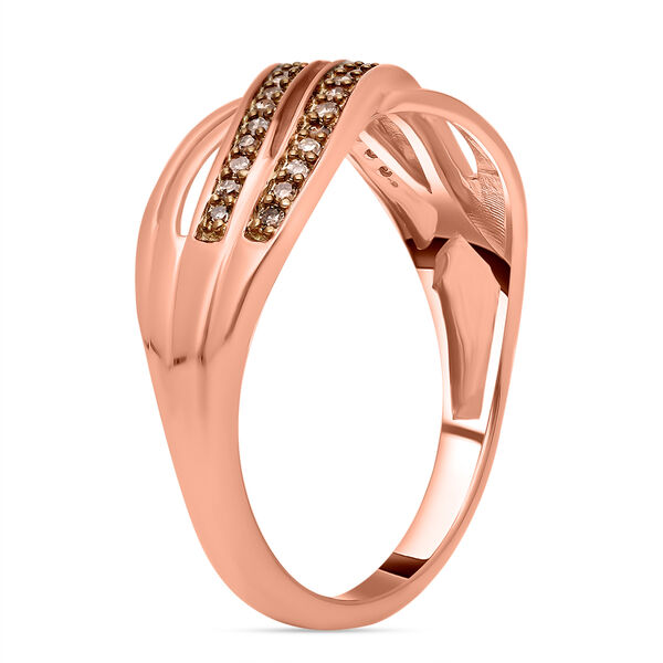 Nat&uuml;rlicher Champagner Diamant-Ring - 0,20 ct. image number 4