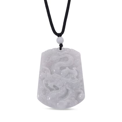 EXTREM SELTEN Nat&uuml;rliche Wei&szlig;e Jade Anh&auml;nger mit Kette 50 cm ca. 115.00 ct