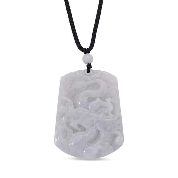 EXTREM SELTEN Natürliche Weiße Jade Anhänger mit Kette 50 cm ca. 115.00 ct image number 0