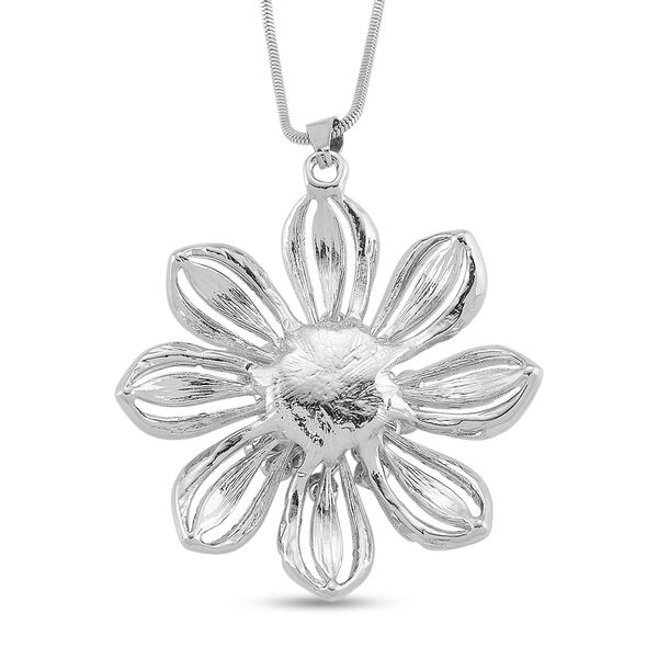 Wei&szlig;er Kristall Anh&auml;nger mit Kette ca. 63.5 cm + 5 cm Extender image number 4