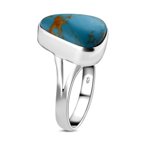 Blauer Mojave T&uuml;rkis-Ring, 925 Silber  ca. 4,95 ct image number 5