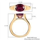 Afrikanischer Rubin (Fissure gefüllt) Ring, 925 Silber Gelbgold Vermeil (Größe 17.00) ca. 2.56 ct image number 6