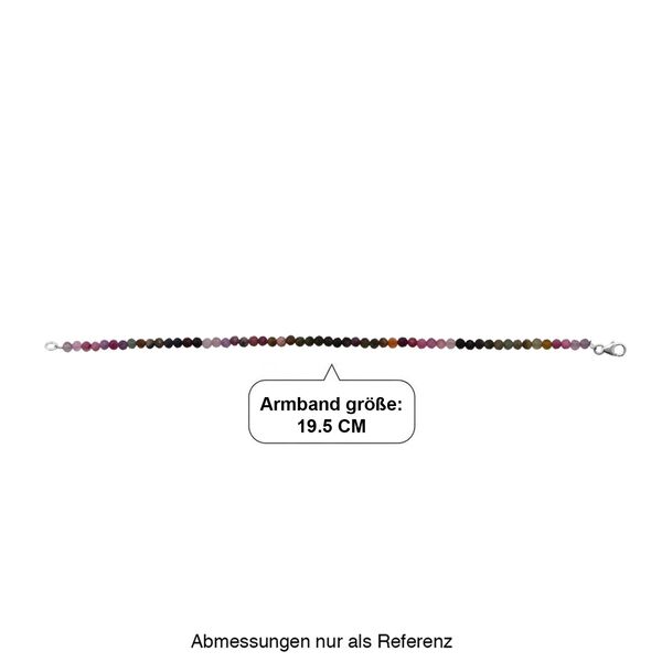 Mehrfarbig-Turmalin Armband ca. 19 cm 925 Silber ca. 16,00 ct. image number 4