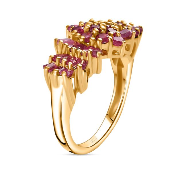 AA Afrikanischer Rubin-Ring, 925 Silber 750 Gelbgold Vermeil - 1,87 ct. image number 7