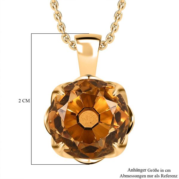 Citrin und Zirkon Anh&auml;nger mit 45cm Kette - 7,15 ct. image number 6