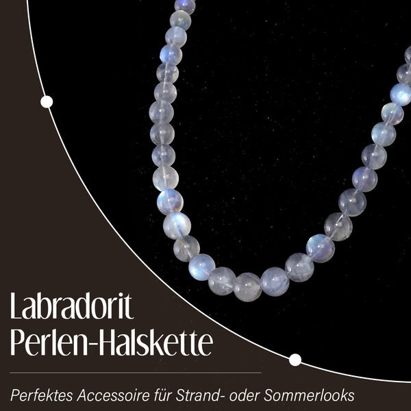 Labradorit Halskette, 45 cm - 190 ct. image number 3