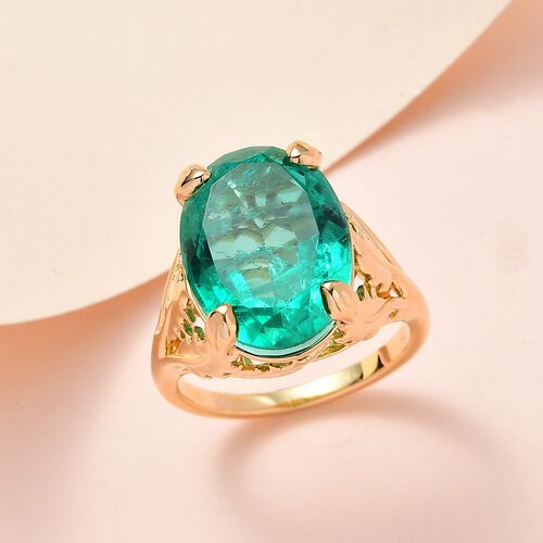 Smaragd Triplett Quarz Ring - 9,47 ct. image number 1