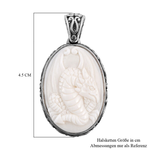 Royal Bali Kollektion - Oxbone Drachen-Anh&auml;nger, reversibel, 925 Silber ca. 9,38g image number 6