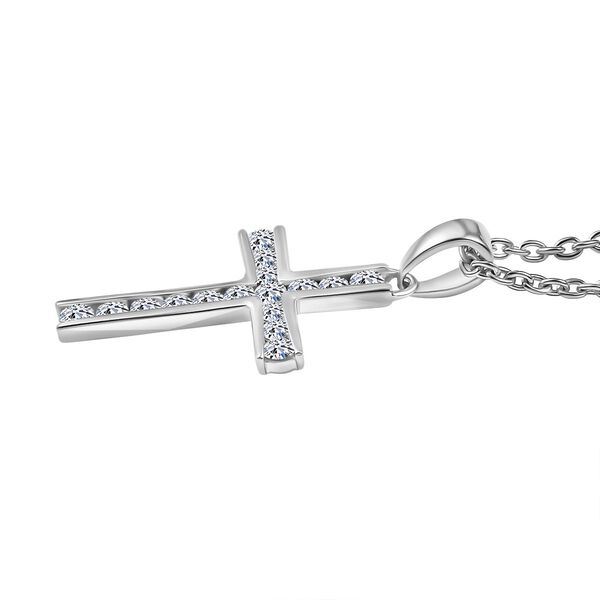 LUXURIANT SI-GH Labor Diamant Anhänger mit 45cm Kette, 925 Silber rhodiniert - 0,51 ct. image number 4
