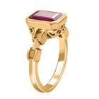 Fissure gefüllt Rubin Solitär Ring 925 Silber 585 Vergoldet image number 4
