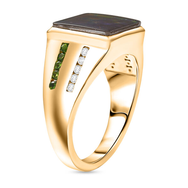 D'Joy Ammolit, Chromdiopsid und Moissanit Ring - 3,42 ct. image number 4