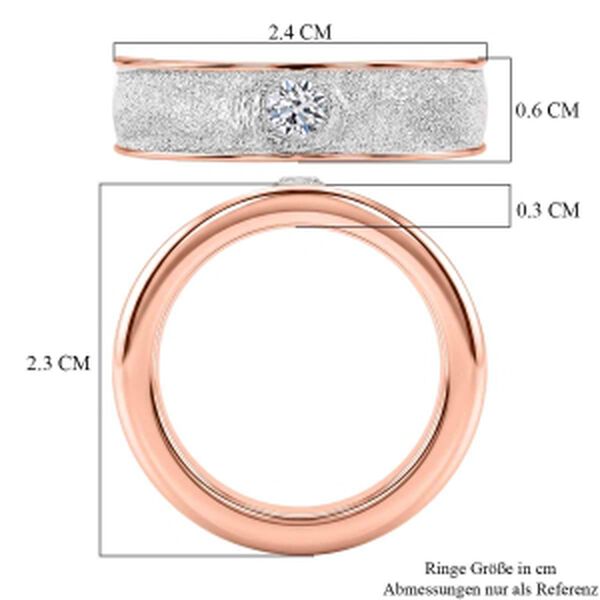 LUXURIANT SI-GH Labor Diamant zweifarbiger Bandring - 0,20 ct. image number 6