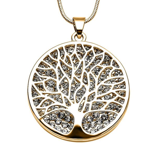 Wei&szlig;er Kristall-Anh&auml;nger mit Kette