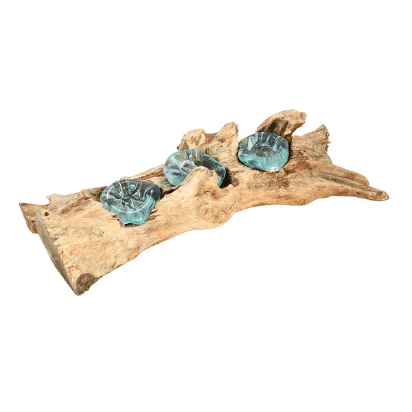 Jardin de Bali Gamal Holz Glas Teelichthalter image number 1