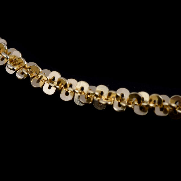 Italienische, alternative Margarita-Kette, ca. 60 cm, 925 Silber Gold-Überzug image number 1