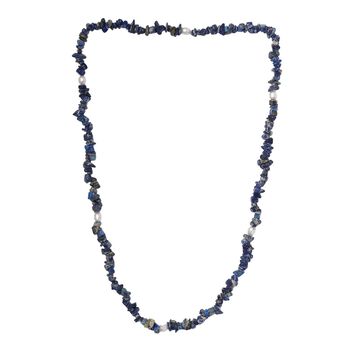 Sodalith und S&uuml;&szlig;wasserperle Halskette, 70 cm - 308,45 ct.