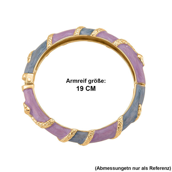 Emaille-Armreif im Streifen-Design Lila und Blau, ca. 19 cm image number 7