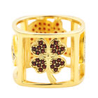 Roter Granat-Ring, 925 Silber vergoldet  ca. 1,42 ct image number 3