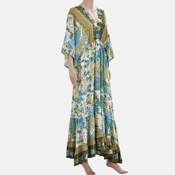 Luftiges Sommerkleid, Einheitsgröße, grün image number 3