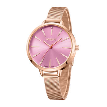 Gamages Of London Spectacle Schweizer Uhrwerk Diamant Set Damenuhr -  rosa