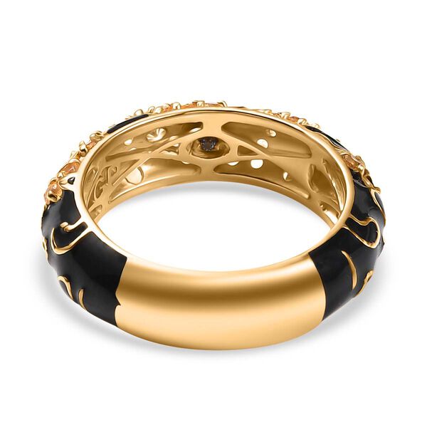 GP Trionfo Leopard Kollektion - AA Citrin Ring 925 Silber 750 Gelbgold Vermeil (Größe 18.00) ca. 0.88 ct image number 5