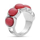 Roter Achat-Ring, reiner Edelstahl (Größe 16.00) ca. 5,00 ct image number 4