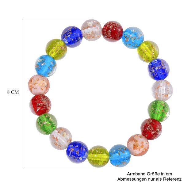 Flexibles mehrfarbiges Armband im Murano-Stil image number 5