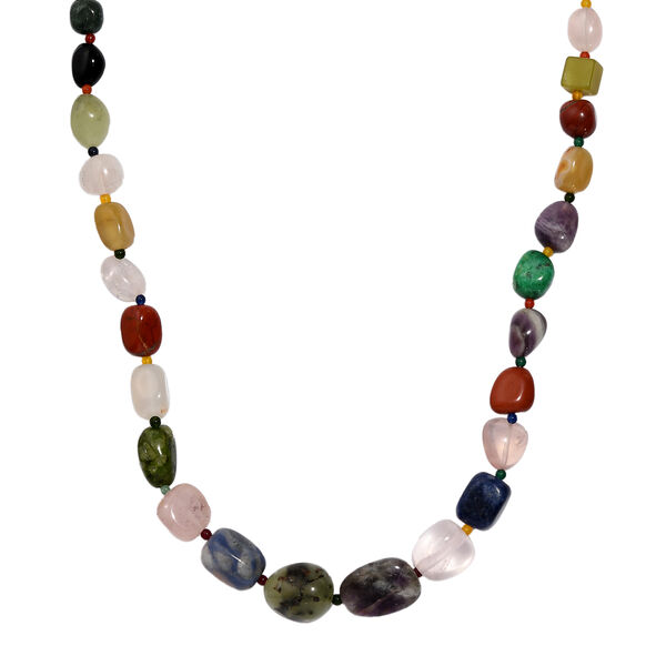 Multi Edelstein Halskette, 70 cm - 570 ct.