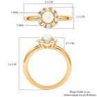 Natürlicher, äthiopischer Opal und weißer Zirkon-Ring, 925 Silber Gelbgold Vermeil  ca. 0,87 ct image number 6