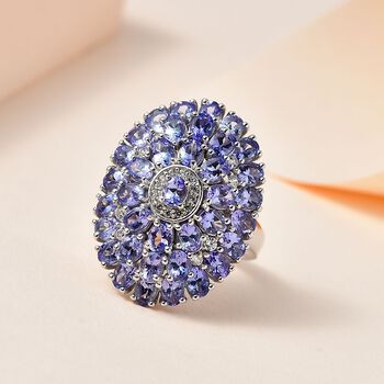 Tansanit und Zirkon Ring - 6,28 ct.