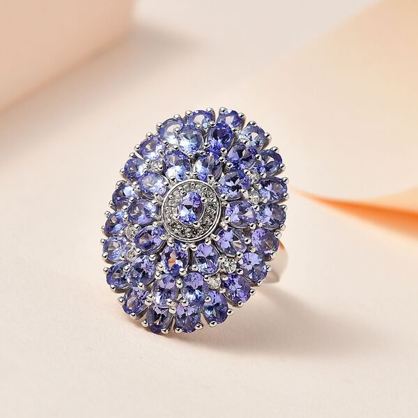 Tansanit und Zirkon Ring - 6,28 ct. image number 1
