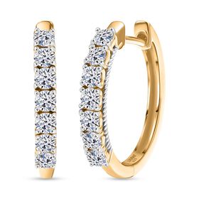 LUXURIANT DIAMOND - Lab Grown Diamant SI-GH Ohrringe 925 Silber 750 Gelbgold Vermeil ca. 1,00 ct